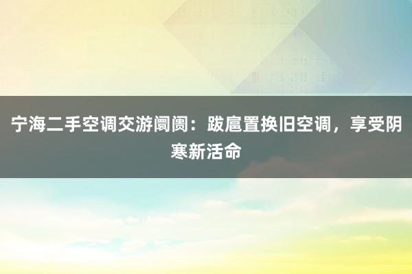 宁海二手空调交游阛阓：跋扈置换旧空调，享受阴寒新活命